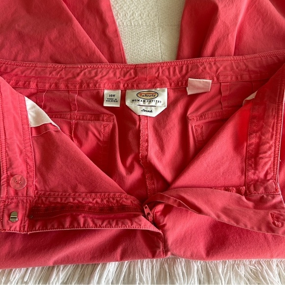 Talbots Capri Pants Coral Pink Stretch Cropped Straight Leg 16W Petite - Picture 11 of 15